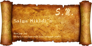 Salga Miklós névjegykártya