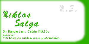miklos salga business card