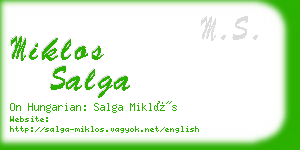 miklos salga business card